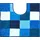mit Ausschnitt 50 x 60 cm blau