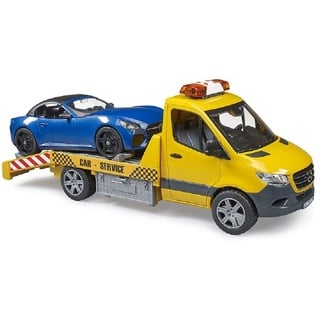 Bruder MB Sprinter Autotransporter mit Light & Sound Modul und BRUDER Roadster (02675)