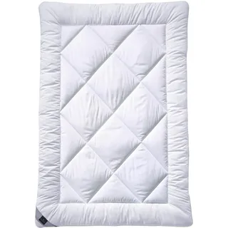 Billerbeck Bettdecke Ballade® - 155 x 220 cm 4-Jahreszeitendecke zum knöpfen - weiche Faserbettdecke mit Satin Bezug