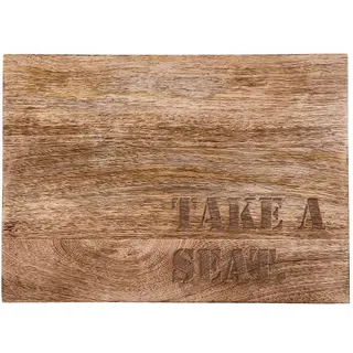 BUTLERS Bierkastenauflage, TAKE A SEAT in Braun, Holz, Echtholz,Mangoholz, 41x2.5x30 cm, Wohnzimmer, Hocker, Sitzhocker