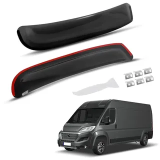 Windabweiser für Fenster Ersatz für FIAT Ducato/Peugeot Boxer/Citroen Relay 2006-2025, Set mit 2 Windabweisern zum Aufkleben, Wind und Regenabweiser für Seitenfenster