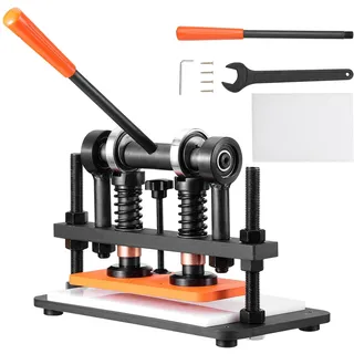 Vevor Leder Stanzmaschine Manuelle Lederschneidemaschine 26 x 12 cm, Leder Prägemaschine 1,5 t Belastbare Leder-Stanzmaschine Geeignet für Leder, PVC/Eva-Schaumstoff, nicht Klebende Materialien