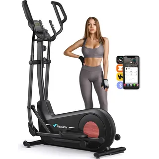 Merach Crosstrainer Heimtrainer, Leises Hometrainer Fahrrad, mit 2 Wasserbecherhalter, 180kg Belastbar