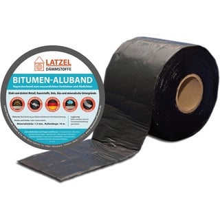 Bitumen Aluband Reparaturband Dichtband Farbe Schwarz 150 mm - Rolle 10 Meter.