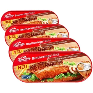 Hawesta MSC Bratheringsfilets, 200 g (Packung mit 4)