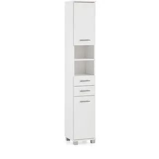 Schildmeyer Emmi Hochschrank 30,3 x 32,6 x 180,9 cm Weiß Kunststoff/Metall