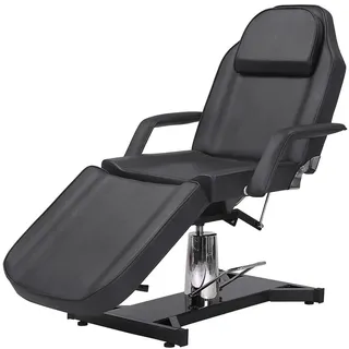 Hydraulische Kosmetikliege Therapieliege Massageliege Tattooliege Massagebett Gesichtsbett Schwarz - Schwarz