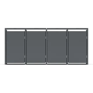 plats® Mülltonnenbox 265 x 80 x 116 cm grau
