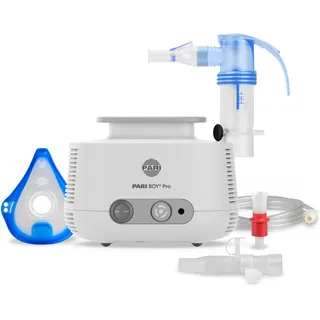 PARI BOY® Pro - Inhalationsgerät für Erwachsene und Kinder ab 4 Jahren | inkl. PARI LC SPRINT Verneblerset mit PIF-Control, 2 Düsenaufsätzen, PARI PEP S System, LC Unterbrecher und Erwachsenenmaske