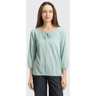TOM TAILOR 3/4-Arm-Shirt T-Shirt Blusenshirt mit Streifenmuster blau S (36)