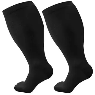 WielbertTM Strümpfe l Für schmerzfreie Beine und FüBe (2XL,Schwarz(2paar))