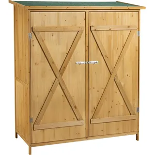 Wiltec Gerätehaus XXL 136 x 65,5 x 160 cm braun 60191