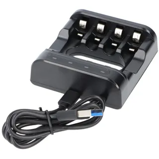 XTAR L4 Schnell-Ladegerät für Li-Ion 1,5V Akku und NiMH 1,2V Akkus AA AAA, für 1-4 Akkus, ohne Netzteil