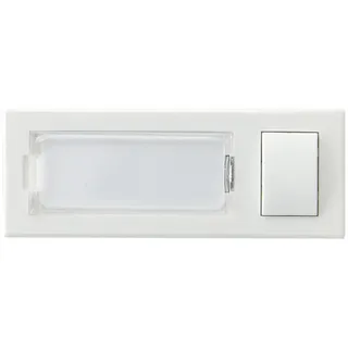 ChiliTec Klingeltaster mit Namensschild, weiß Kunststoff, 91x32x18mm