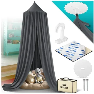 Kidiz Kidiz® Baldachin Kinderzimmer Betthimmel babybett für Schlafzimmer Inkl. Aufbewahrungstasche ohne Bohren Saumlänge ca. 270cm Moskitonetz Insektenschutz Kinder Spielzelte