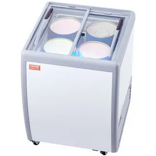 Vevor 158L Kommerzielle Eisvitrine Gelato-Tauch-Gefrierschrank Eiscreme-Vitrine
