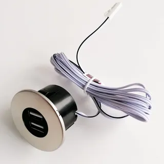 Kalb Material Für Möbel kalb | Einbau USB-Hub, Edelstahl, Steckdose für Smartphone, Tablet, E-Reader Möbeleinbau 12V