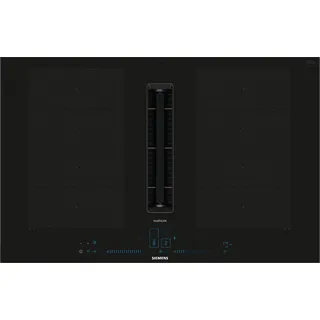Siemens EX87BNX68E - iQ700, Kochfeld mit Dunstabzug (Induktion), 80 cm, Mit Rahmen aufliegend - schwarz matt