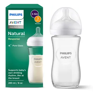 Philips Avent Natural Response Babyflasche 240ml, mittlere Durchflussrate - SCY933/01