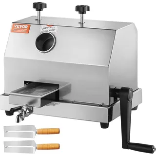 Vevor Kommerzieller Zuckerrohr-Entsafter, 110 lbs/h Hochleistungs-Zuckerrohr-Entsafter-Maschine mit 3 Edelstahlwalzen, 2,4" großer Einlass, manuel...