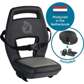 QIBBEL 6+ Junior bis 35 kg schwarz für Gepäckträger inkl. Fußstützen+Schutzplatten