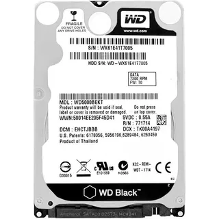 Western Digital Scorpio Black 500GB, 2.5 Zoll, 500 GB, 7200 RPM, SATA, 16 MB