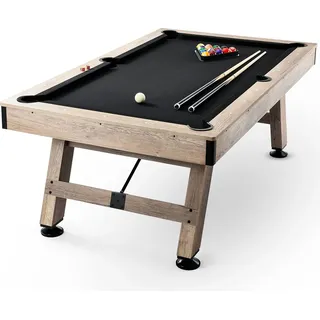 Vevor Billardtisch, 2,13 m Billardtisch, Billardtisch mit Verstellbaren Beinen, Billardtisch-Set inkl. Bällen, Queues, Kreide und Bürste, Perfekt für Familienspielzimmer für Kinder & Erwachsene