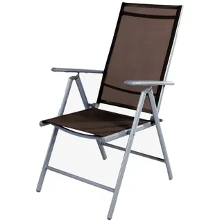 Mojawo Gartenstuhl Hochlehner Silber/Schokobraun