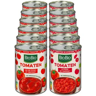 BioBio Tomaten 400 g, verschiedene Sorten, 12er Pack
