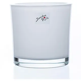 Windlicht Kerzenglas Blumenübertopf Glas "Spring Emotion HEAVY" 12 cm weiß