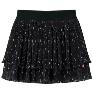 vidaXL Kinder Stufenrock mit Rüschen Schwarz 92