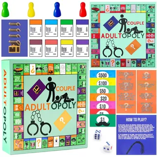 Paarspiele für Erwachsene 130-teiliges Paar-Brettspiel Paar-Spieleabend Monopoly für Zwei wärmen Sie Ihre Beziehung auf geeignet für Partys zu Hause und auf Reisen