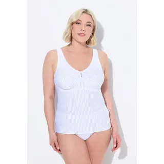 Ulla Popken Shaping-Hemd Nadelstreifen Weiß 90D