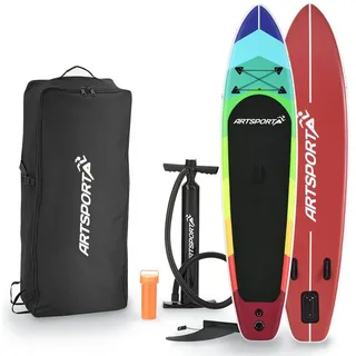 Juskys Stand Up Paddling Board Retro Love 320 x 76,5 x 15 cm rot