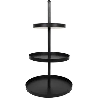Cookinglife Etagere 3-stöckig | Metall Schwarz | ø 20, 25 & 30 cm | Servierständer für Cupcakes, Kuchen, Snacks & Obst | Modernes Design | Platzsparend & abnehmbar | Ideal für Brunch, Buffet & Party