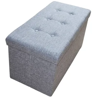 Style home Sitzhocker mit Stauraum, Faltbare Sitzbank 76 * 38 * 38cm Leinen