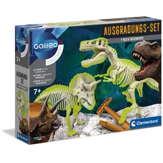 CLEMENTONI 69408 Galileo Discovery Ausgrabungs Set T Rex und Triceratops