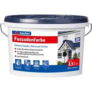 Baufan Fassadenfarbe STANDARD Weiß matt 2,5 l