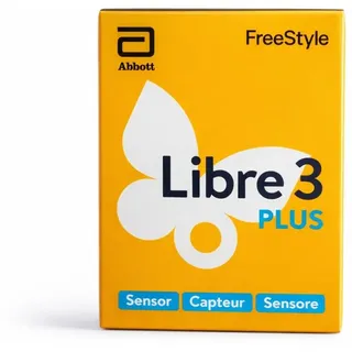 Freestyle Libre 3 Plus Sensor – Echtzeit-Glukosemessung, kontinuierliches Glukosemonitoring (CGM), diskret & bequem, 15 Tage Tragedauer