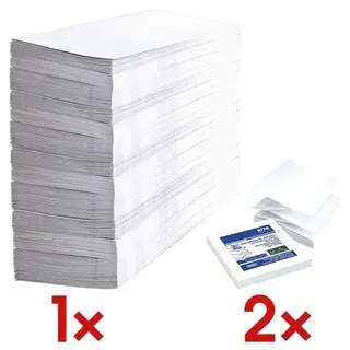 OTTO Office Briefumschläge DL ohne Fenster mit Selbstklebung - 1000 Stück inkl. 2x Haftnotiz weiß, 22x11 cm