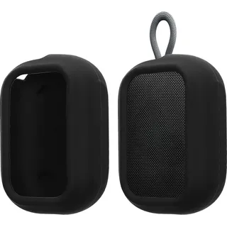 kwmobile Silikon Hülle kompatibel mit soundcore Select 4 Go Ultra / Select 4 Go - Schutzhülle für Mini Speaker - Cover Bluetooth Lautsprecher Sc... - Schwarz