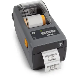 Zebra ZD411d – Desktop-Etikettendrucker USB, USB Host, Bluetooth, WLAN / 203 dpi / mit Abrisskante, Option Akkubetrieb ZD4A022-D0EW02EZ