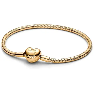 Pandora Moments Schlangen-Gliederarmband mit Herz-Verschluss aus Metall gold 563050C00-18 Größe 18