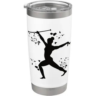 Turnerin mit Taktstock Mädchen Kinder Rhythmische Gymnastik Doppelwandiger Edelstahl-Thermobecher