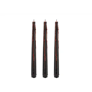 Partydeco Blutkerzen 20,4 cm 3 St. Schwarz/Rot