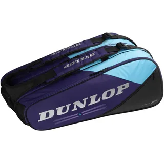 Dunlop FX Performance 12 Racket Bag - Tennistasche für bis zu 12 Schläger, Violett/Schwarz/Cyan