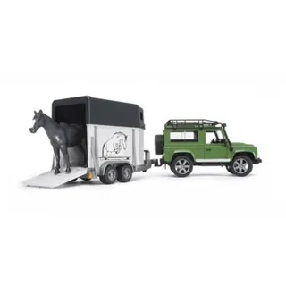 Bruder 02592 - Land Rover Defender mit Pferdeanhänger 1:16