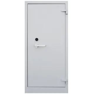Lüllmann Aktenschrank 690230, aus Metall, feuerfest, 70 x 150 x 55cm (B/H/T), lichtgrau