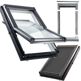 Wellker Komplett-Set Dachfenster R49 3-fach Verglasung mit Hitzeschutz ZAR, made by Roto, 54x78 cm (5/7)