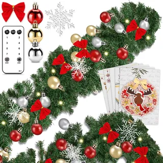 Weihnachtsgirlande 5m mit Lichterkette